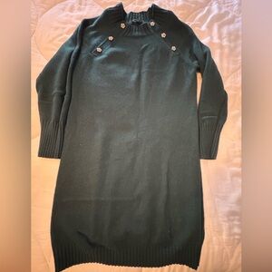 J. Crew Cowl Neck Sweater Dress with Button Details